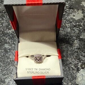 Sterling Silver Diamond Ring